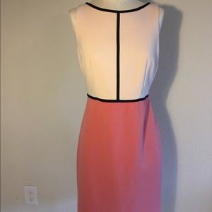 Nice pink colorblock loft shift dress